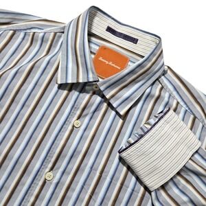 Tommy Bahama‎ Striped Button Up Shirt Long Sleeve Casual Menswear L
